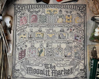 Urban Stitcher - The Moonlit Market - Original design by Sian Fish of the UK!