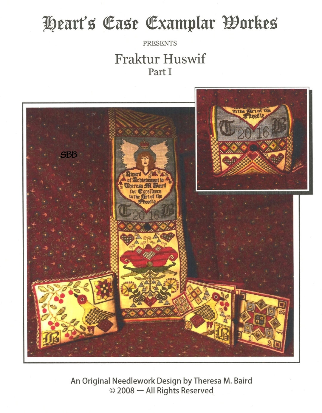 Heart's Ease Examplar Workes Fraktur Huswif Part I Etsy