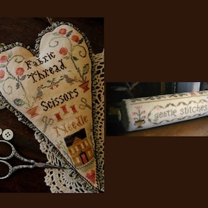 Little House Needleworks & Shakespspear&#39;s Peddler Collaboration - 2012 OOP ~ A Stitcher&#39;s Heart / Gentle Stitches mit Halbmondfarben!