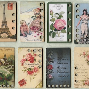 Kelmscott Designs / Whimsical Edge 3.75&quot; x 2.25&quot; Vintage Postcard Thread Keeps
