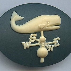 ケルムスコット デザイン 1&quot; x 1.5&quot; クジラ 風見鶏 針 マインダー