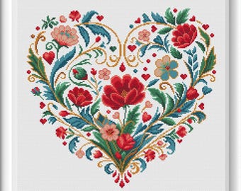 Artmishka Cross Cross - Heart Bloom *Nashville Exclusive* - Original design by Anna Gutova of Italy