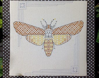 Urban Stitcher - Deathshead Moth - Original design by Sian Fish of the UK!