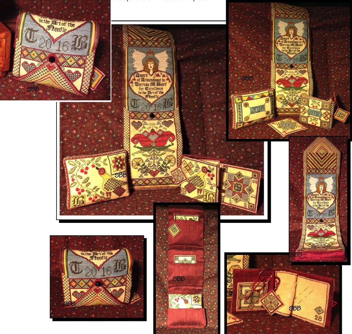 Heart's Ease Examplar Workes Fraktur Huswif Part I Etsy