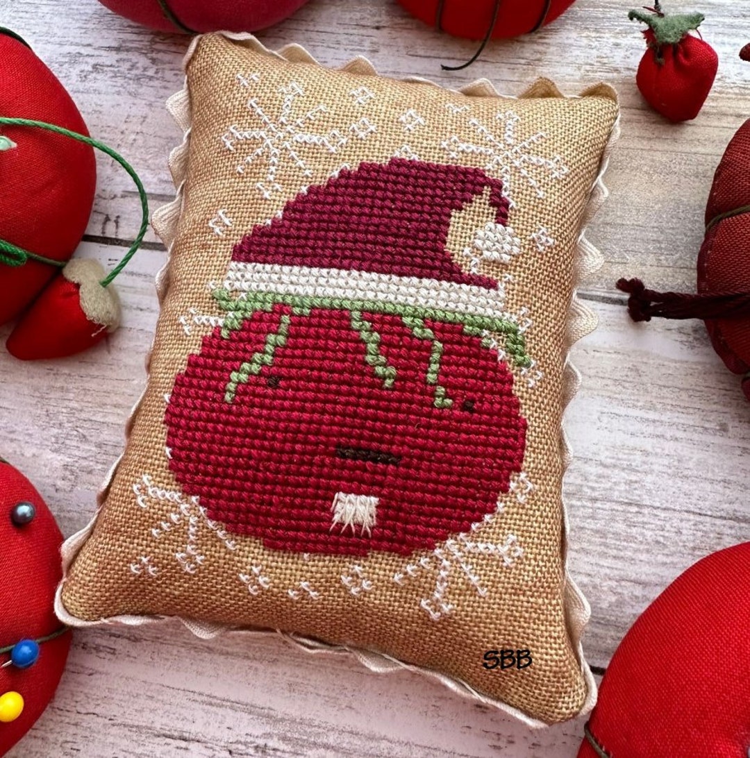 Needlework Marketplace Lucy Beam Tomato Santa Original Etsy