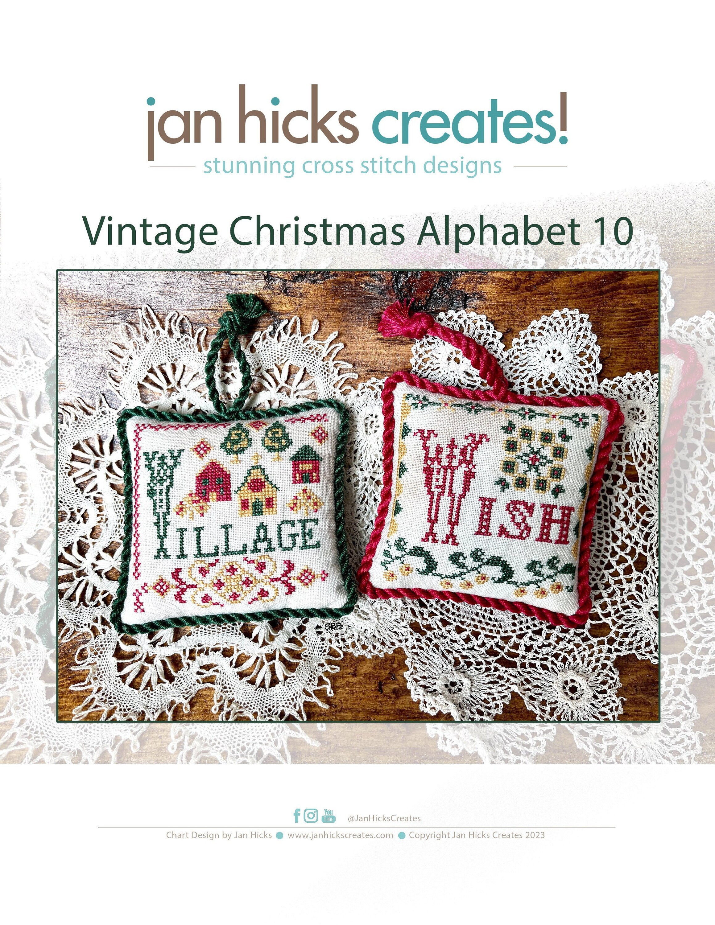 Jan Hicks Creates! - Vintage Christmas Alphabet 10 - Original