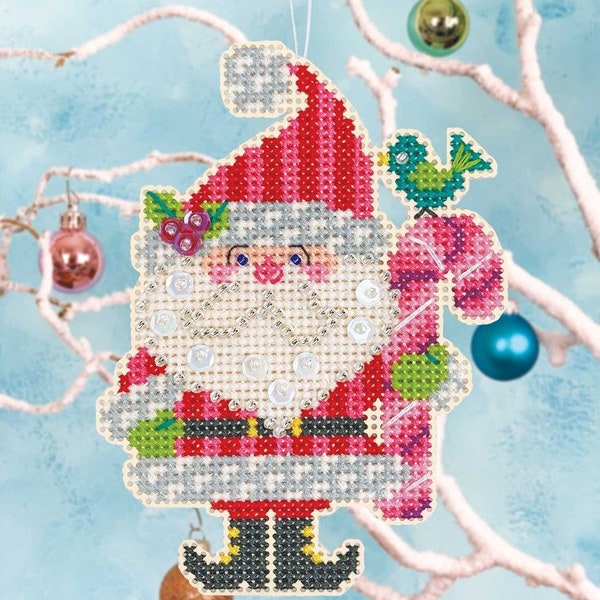 Satsuma Street - 2020 Christmas Ornament Kit - Candy Claus - Original design by Jody Rice