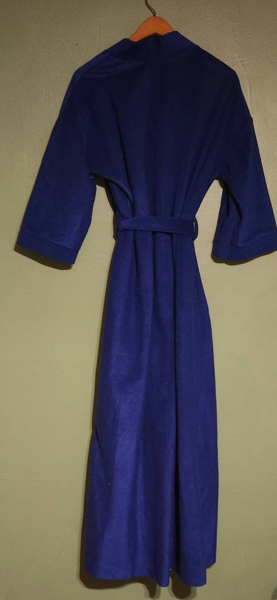 Vintage 1970s Vandemere Velour Belted Robe Royal … - image 2