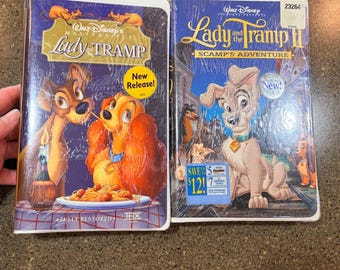 Disney Lady and the Tramp 1 & 2 VHS Set Factory Sealed Masterpiece Collection