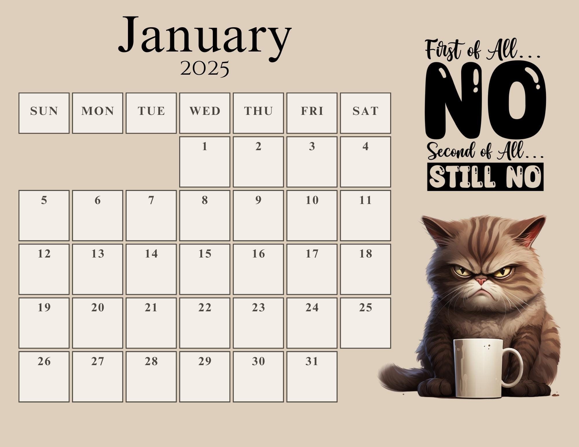 2025-feline-and-caffeine-wall-calendar-witty-phrases-for-cat-enthusiasts-printable-digital-download-etsy