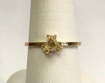 14K Yellow Gold .59ct Natural Diamond Ring