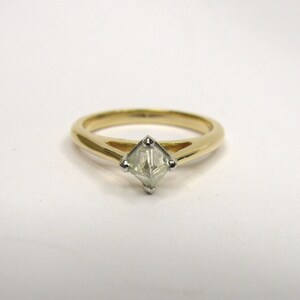 14K Yellow Gold and Platinum Diamond Crystal Ring image 3