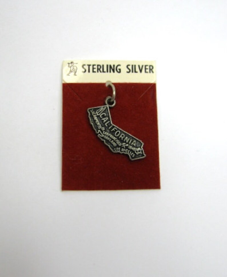 Sterling Silver California Charms Hollywood Farmers Market and State of California Charms image 4