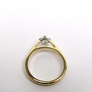 14K Yellow Gold and Platinum Diamond Crystal Ring image 5