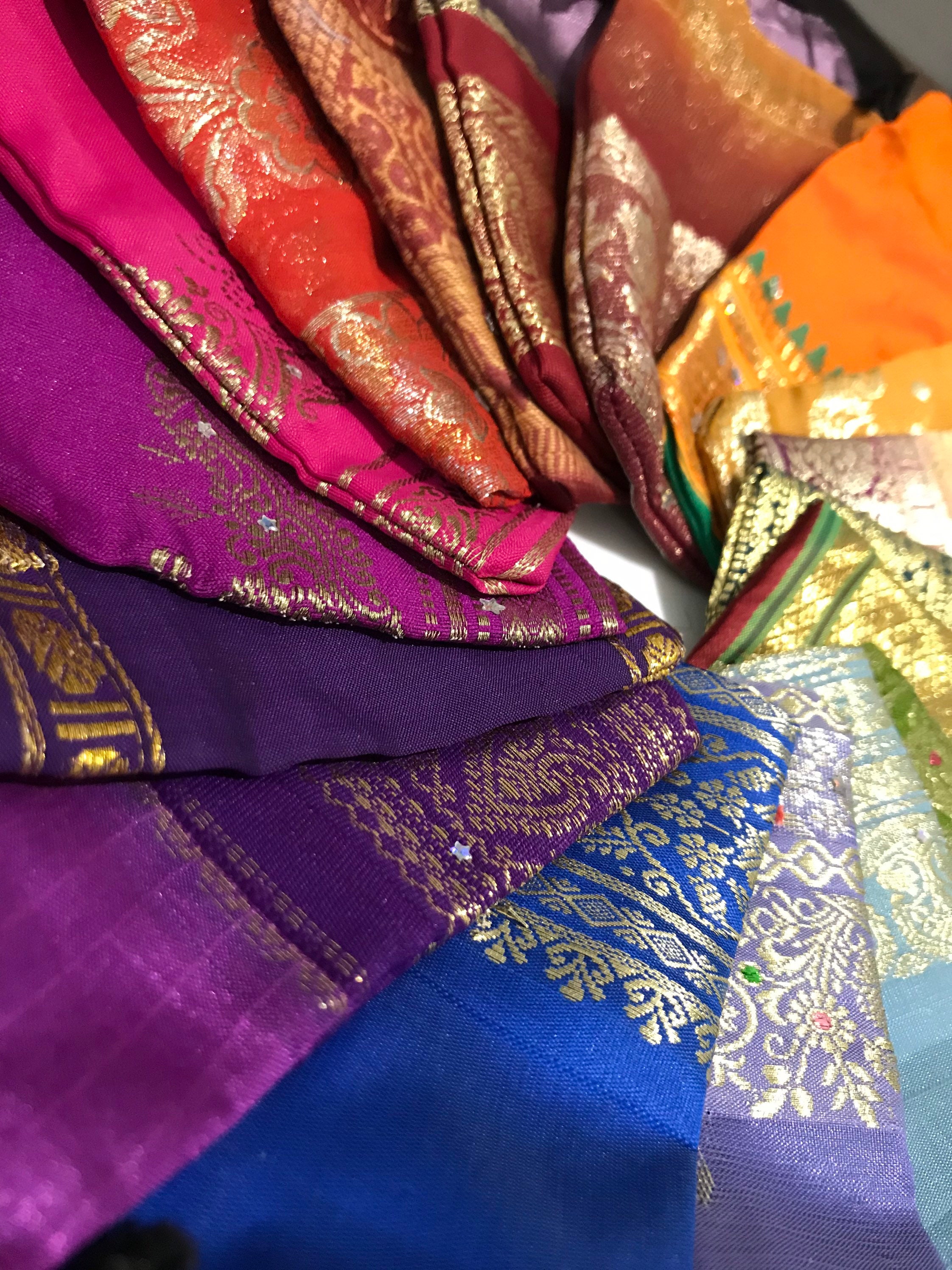 20 X Large 5 Inch Sari Fabric Gift Bags Upcycled Sari Bags Etsy UK