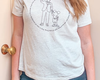 Walt and Mickey Partners Statue Modern Minimalistic T-Shirt