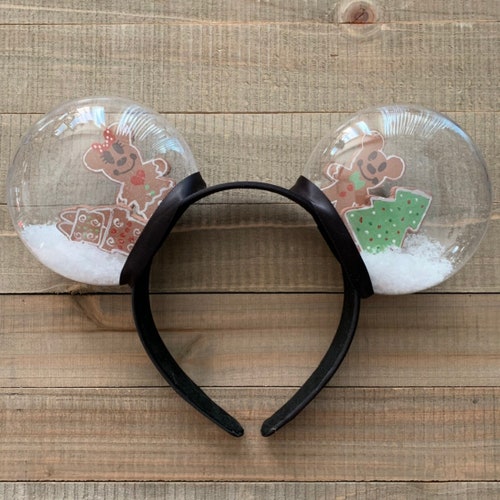 Mickey and Minnie Gingerbread Snowglobe Minnie Mouse Ears