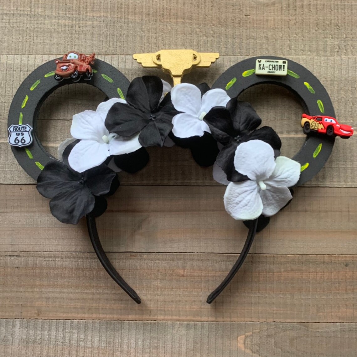 Cars Inspired Floral Wire Minnie Mouse Ears Etsy