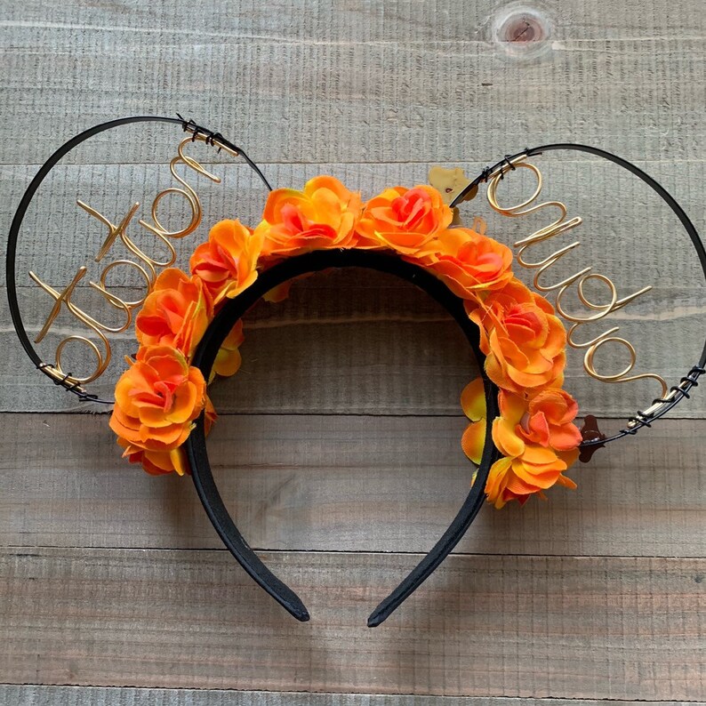 Lion King inspired floral wire Minnie Mouse ears Etsy