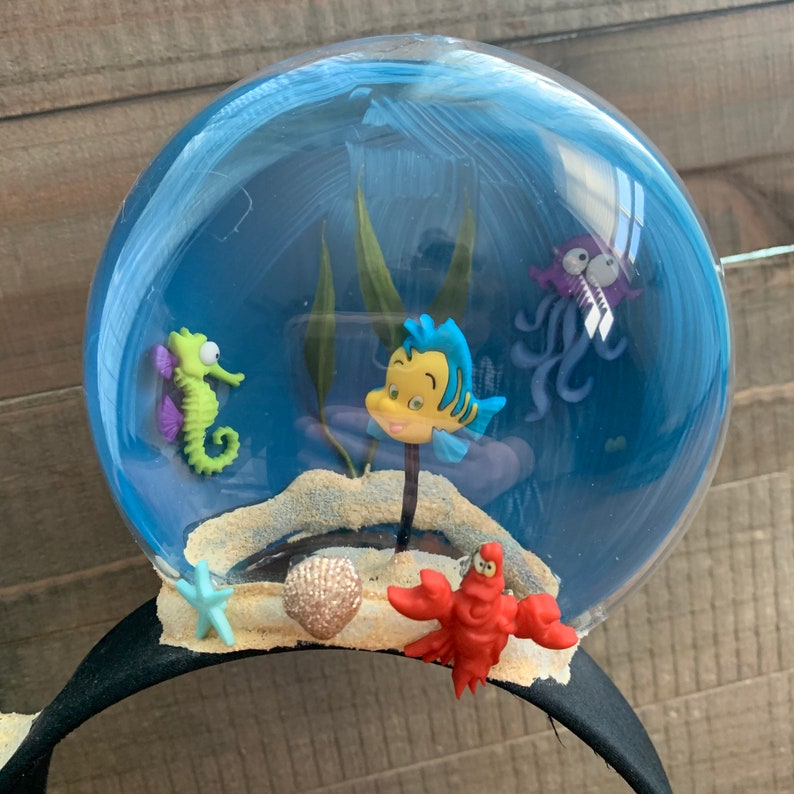 Little Mermaid Ariel Inspired Minnie Mouse Snowglobe Minnie image 2