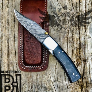 Handmade Damascus Folding Knife