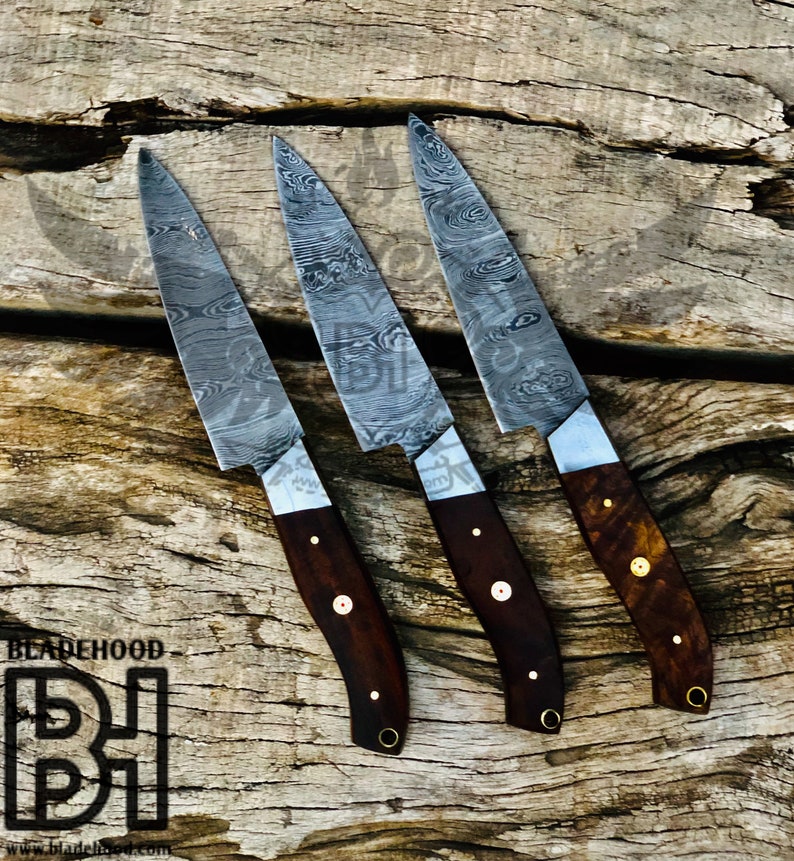 Handmade Damascus Steak Knives Etsy