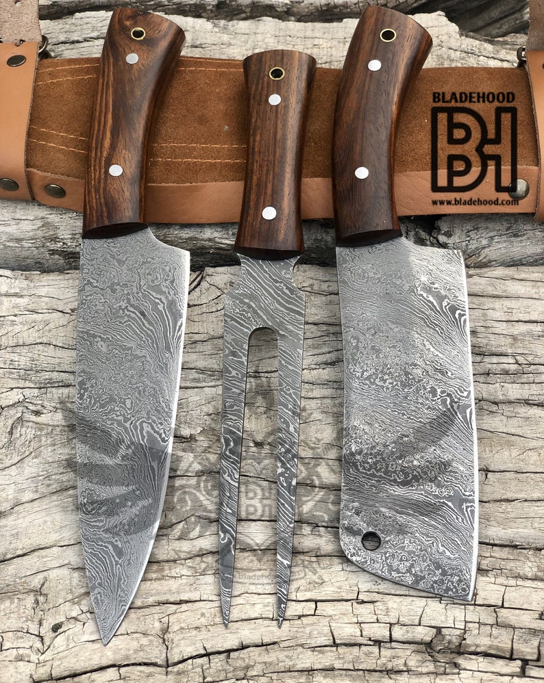 Custom Handmade BBQ Knife Set. Etsy
