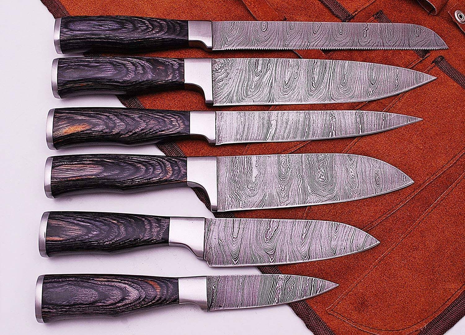 Handmade Kitchen Knife Set With Round Handle Etsy