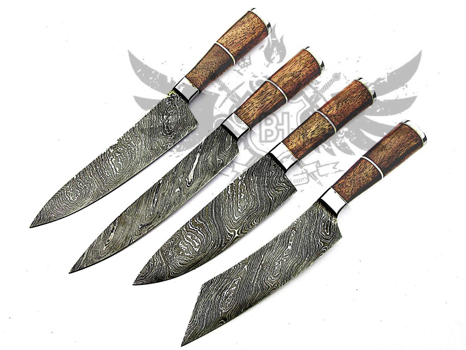 Handmade Damascus Kitchen/outdoor Knife Set Etsy