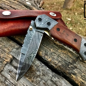Handmade Damascus Pocket/Folding Knife