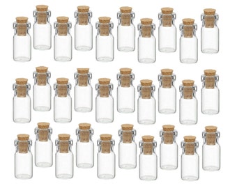 Mini botellas de vidrio con corcho Botellas de vidrio con cierre de corcho - cantidad seleccionable