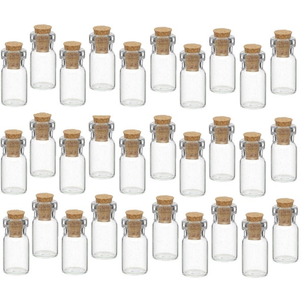 Mini Glasfläschchen mit Korken Glasflasche Fläschchen mit Korkverschluss - Menge wählbar