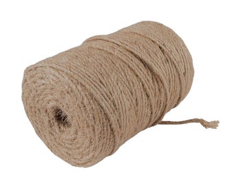 55 m jute twine spool with jute yarn Ø 2 mm gift ribbon parcel twine decorative twine - also for nautical decoration