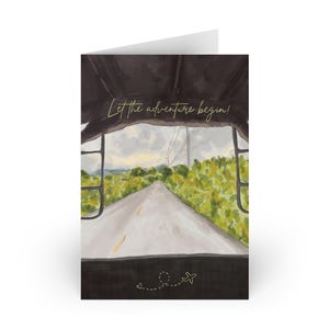 Let The Adventure Begin Card Bon Voyage Card Gap Year Card Travel Card Travelling Gifts Adventure Awaits Backpacking Card for Travellers