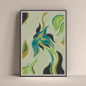 A3 Flores Abstratas Floral Jardim Impressão Natureza Design Arte Impressão Cartaz Arte de Parede Decoração de Casa Boho Elegante