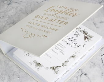 Personalised Wedding Planner Book - Personalised Wedding Planning Organiser - Bride Gift Mrs To Be - Wedding Organiser Engagement Gift