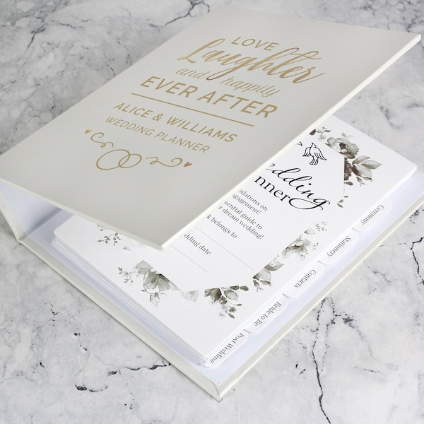 Personalised Wedding Planner Book - Personalised Wedding Planning Organiser - Bride Gift Mrs To Be - Wedding Organiser Engagement Gift