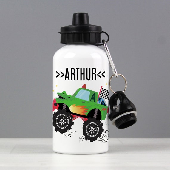 Personalised Monster Truck Drinks Bottle Party Bag Gift Back to