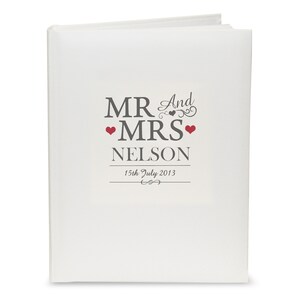 Personalised 'Our Greatest Adventure' Wedding Photo Album - Ivory Traditional Mr & Mrs