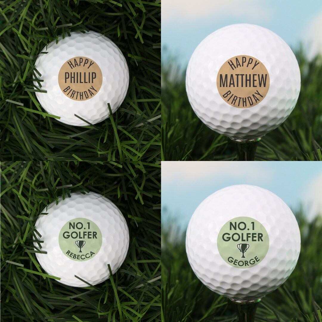 Personalised Happy Birthday No.1 Golfer Golf Ball Father's Day Gift