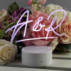 Personalised LED Light Personalised Night Light Personalised Free Text ...
