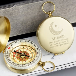 Personalised Eid Compass - Eid Gift - Keepsake Gift - Gift for Eid - Religious Gift - Islam Muslim Gift - Ramadan Gift