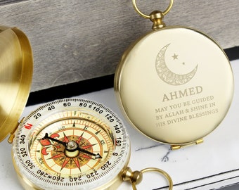 Personalised Eid Compass - Eid Gift - Keepsake Gift - Gift for Eid - Religious Gift - Islam Muslim Gift - Ramadan Gift