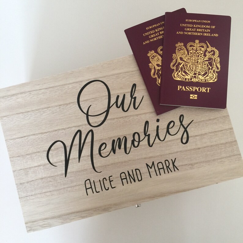 Personalised Wooden Our Memories Keepsake Box Wedding Etsy