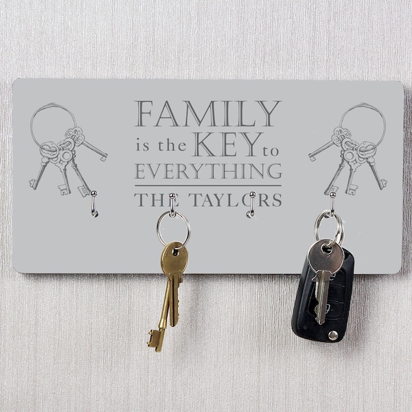 Personalised key hook - Personalised Family Key Hooks - family gift - new home gift - housewarming gift