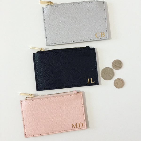 Personalised Initials Coin Purse & Card Holder