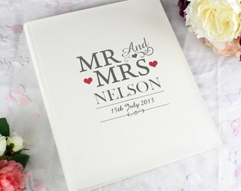 Personalised Traditional Mr & Mrs Photo Album - Wedding Day Gift Idea - Mr and Mrs Gift - Gift for Couple - Marriage Gift - Couple Gift