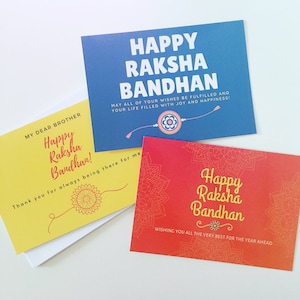 Raksha Bandhan Card - Raksha Bandhan - Carte pour frère - Cadeau pour garçon - Carte contemporaine