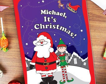 Personalised Its Christmas Elf Story Book - Keepsake Book - Children's Bedtime Story - Christmas Story - Personalised Christmas Book
