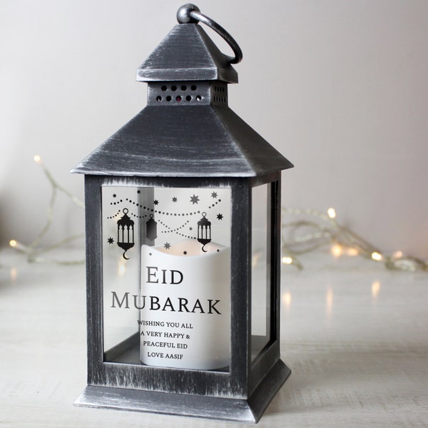 Personalised Eid Black Lantern - Personalised Eid Decor - Eid Mubarak - Eid gift - Eid Lantern - Eid Keepsake - Eid Family Gift